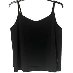 Eddie Bauer Travex Tank Top Camisole Layered Black Travel Stretch Women's Size L